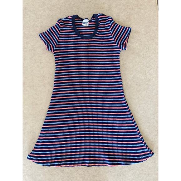 Xhilaration XL Girls Colorful Striped Knit Dress Made in USA Stretchy - Picture 1 of 6